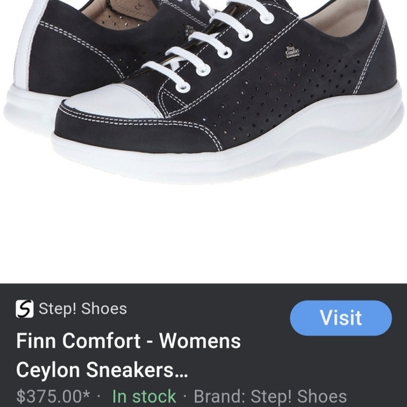 SNEAKERS WOMAN'S 10 FINN COMFORT BLACK & WHITE - Picture 8 of 8